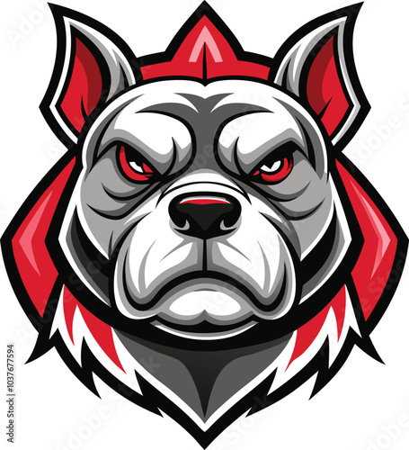 Aggressive Bulldog Mascot Design Illustration