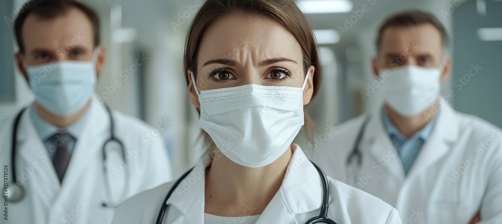 Medical Professionals in Face Masks During Pandemic