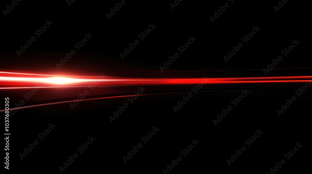 Abstract Red Light Streaks on Black Background Abstract Red Light Streaks on Black Background