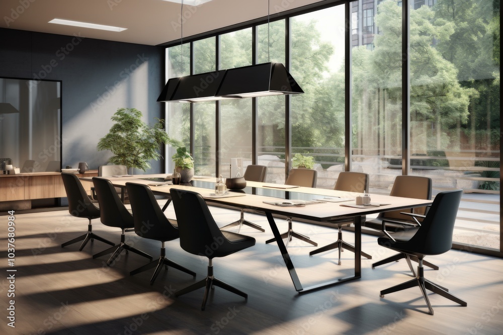 Fototapeta premium Interior of a modern and sophisticated office space in Berlin