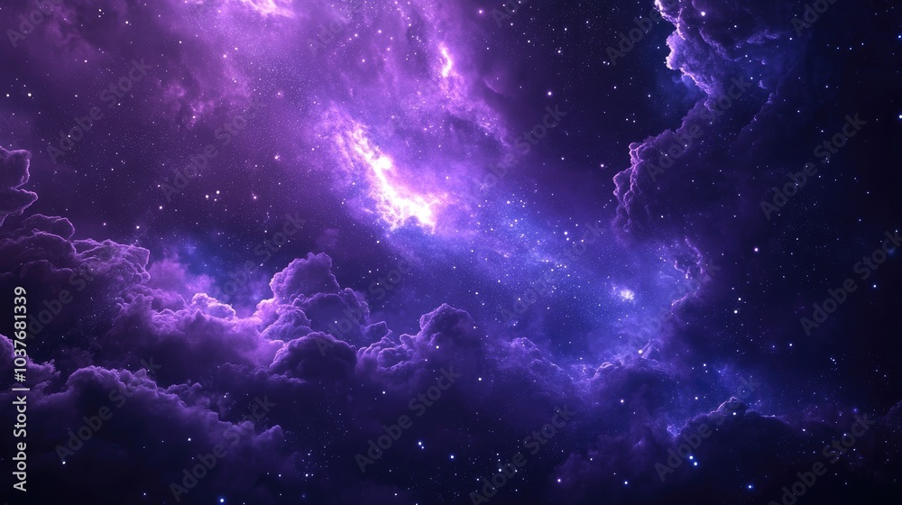 Naklejka premium Fantasy space time backdrop ideal for web design projects such as posters banners and templates