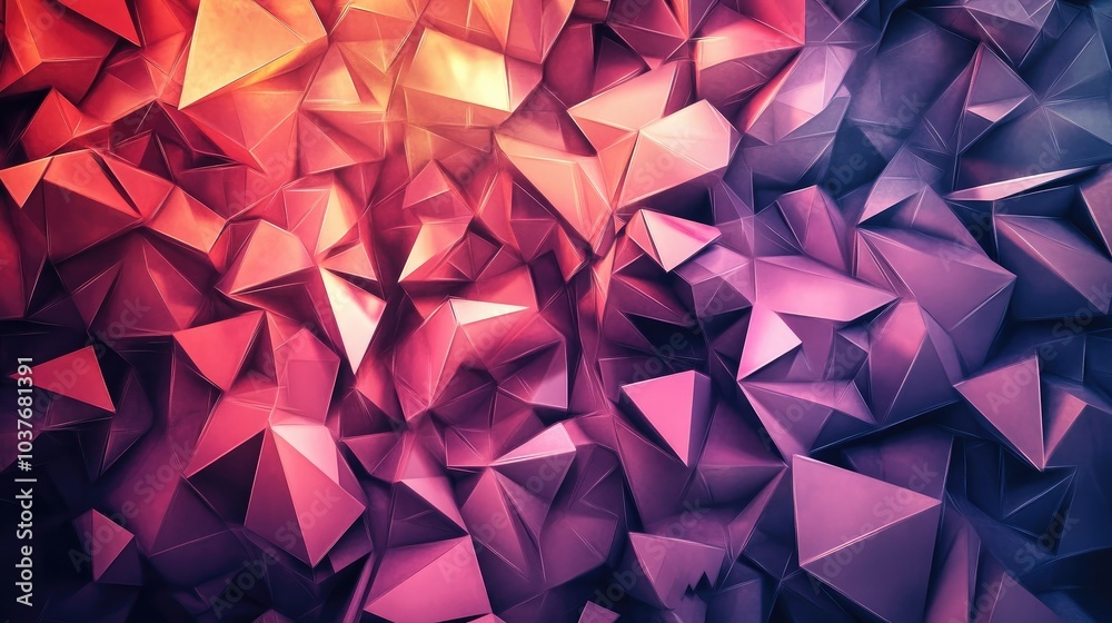 Fototapeta premium Low Polygon Triangular Design Background