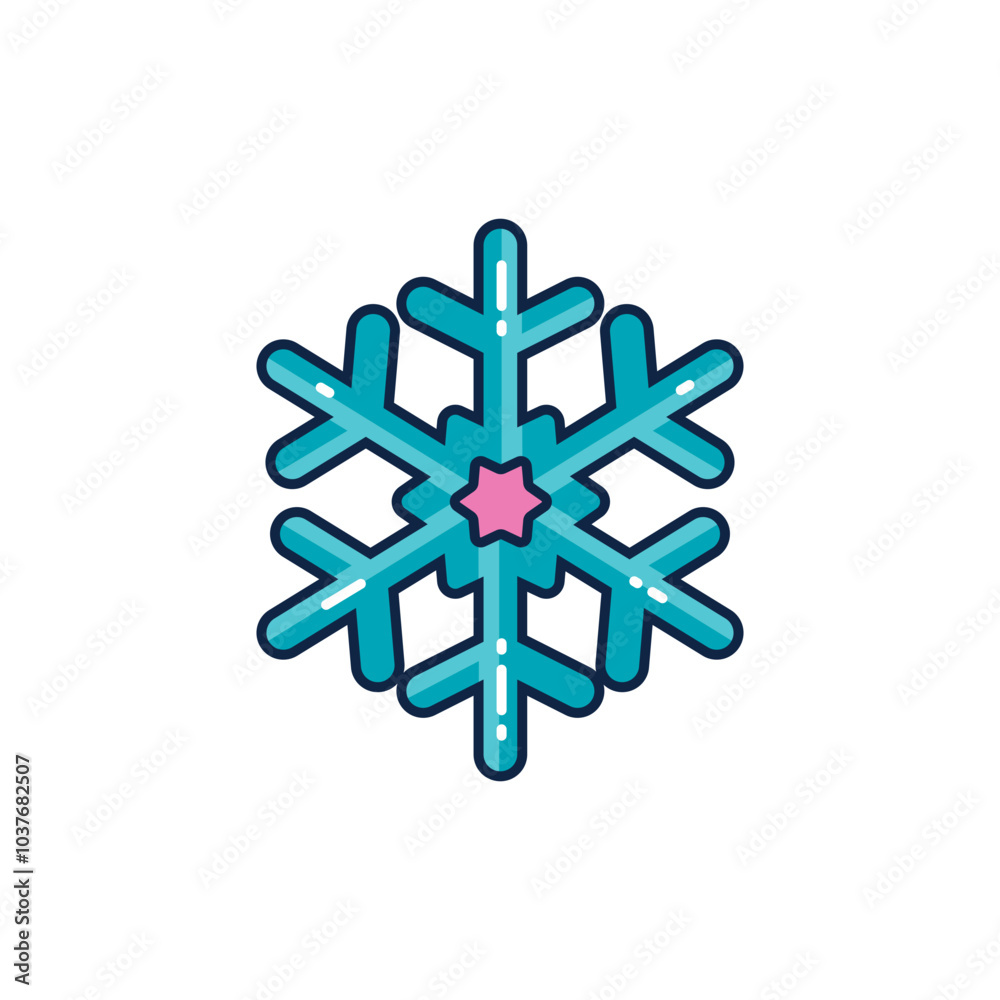 colorful winter snowflake on white background colorful winter snowflake on white background