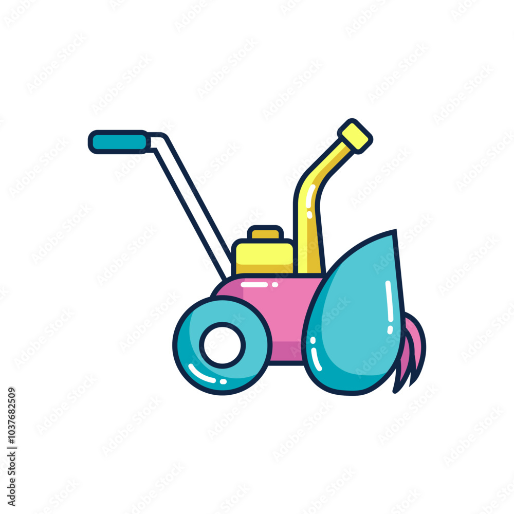 Colorful winter snow blower icon illustration Colorful winter snow blower icon illustration