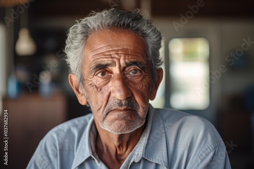 Portrait of a elderly Hispanic man in nursing home