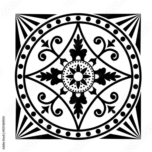 georgian style pattern for tattoo 
 logo background. vector illustration.