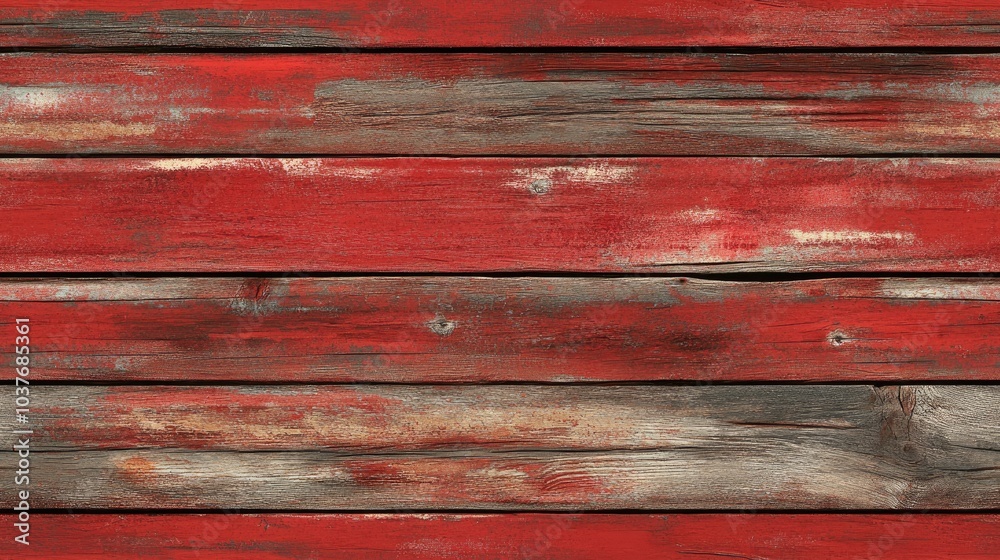 Seamless red texture featuring aged wooden boards Seamless red texture featuring aged wooden boards