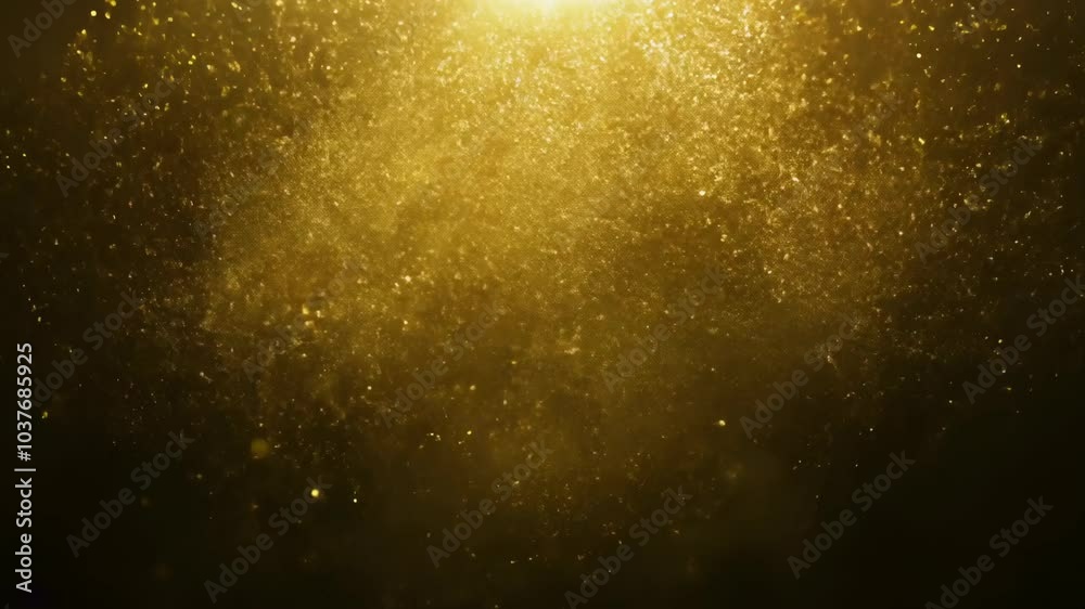 Shimmering Gold Mother's Day Greeting with Sparkling Dust