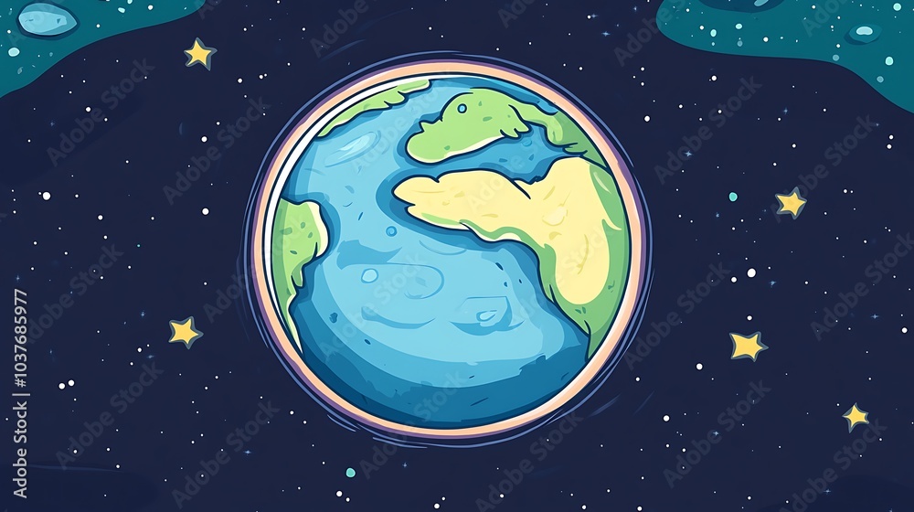 Minimalist planet design with a basic circular shape and a few soft details. Clean lines are designed for kids' coloring fun Minimalist planet design with a basic circular shape and a few soft details. Clean lines are designed for kids' coloring fun