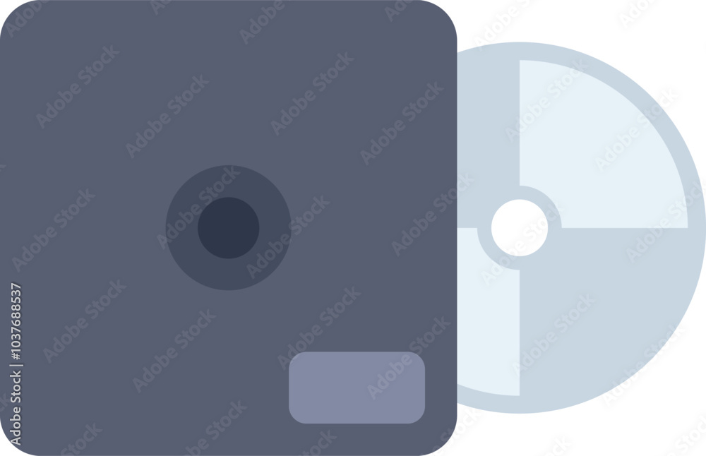 This vector illustration icon shows a floppy disk saving data storage, diskette backup concept This vector illustration icon shows a floppy disk saving data storage, diskette backup concept