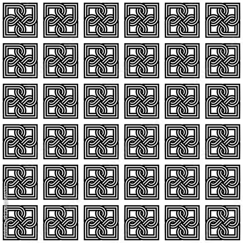 celtic knot georgian style seamless pattern. vector illustration.