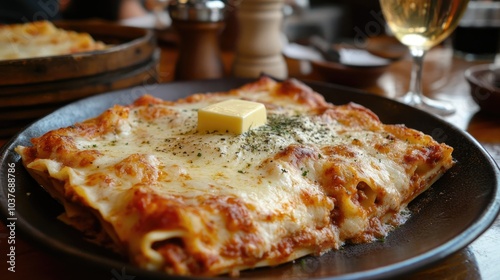 Wallpaper Mural Lasagna consists of flat pasta layered with bechamel sauce minced meat sauce and cheese topped with butter for browning then baked until golden Torontodigital.ca