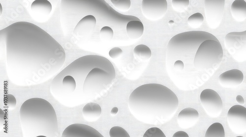Wallpaper Mural Perforated white paper featuring a cut out effect Abstract seamless 3D background Torontodigital.ca