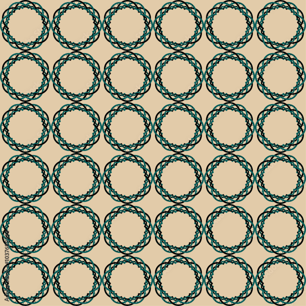 Fototapeta premium seamless abstract geometric pattern with circles for fabric surface textures wrapping paper vector illustration