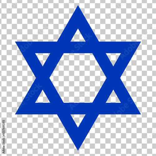 seal of solomon star of david for icon symbol logo design isolated on transparent background. vector illustration