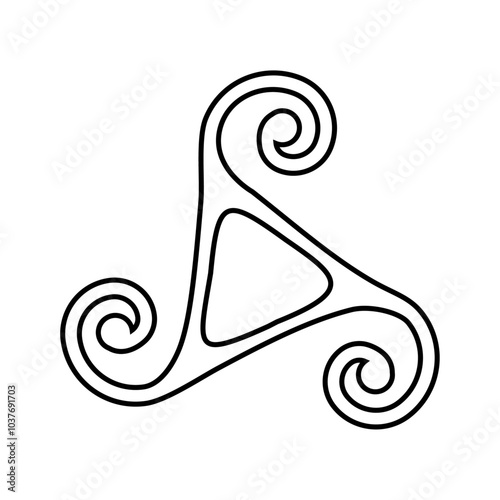 set of triskelion celtic symbol isolated on white background.  vector illustration.