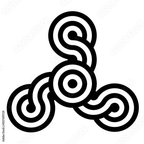 set of triskelion celtic symbol isolated on white background.  vector illustration.