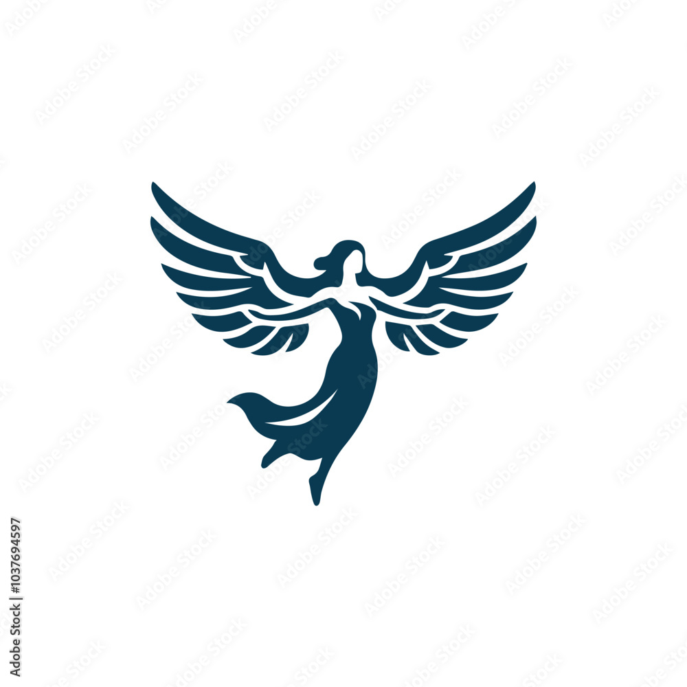 Fototapeta premium Flying goddess logo