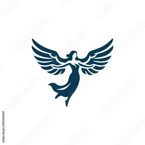 Flying goddess logo