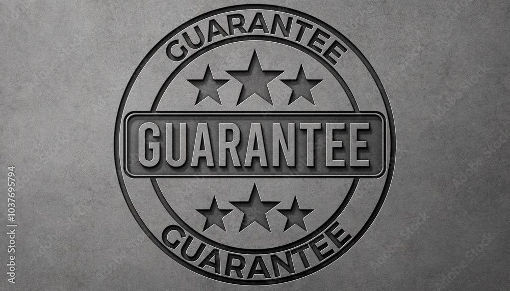 Obraz premium Extended warranty logo.