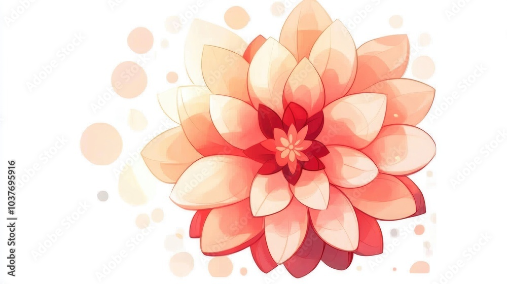 Fototapeta premium Orange Star Flower on White Background