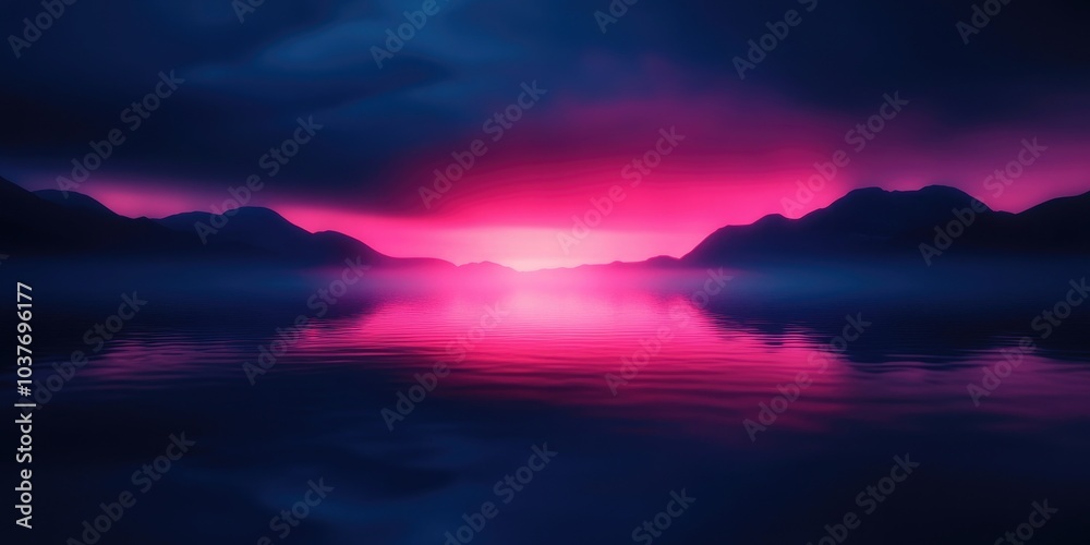 Soft, abstract background of a blurred sunrise reflecting on calm river water, creating a serene and beautiful atmosphere Soft, abstract background of a blurred sunrise reflecting on calm river water, creating a serene and beautiful atmosphere