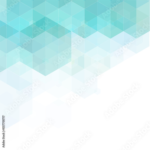 Abstract blue winter cold mosaic - vector background with copy space. Eps 10