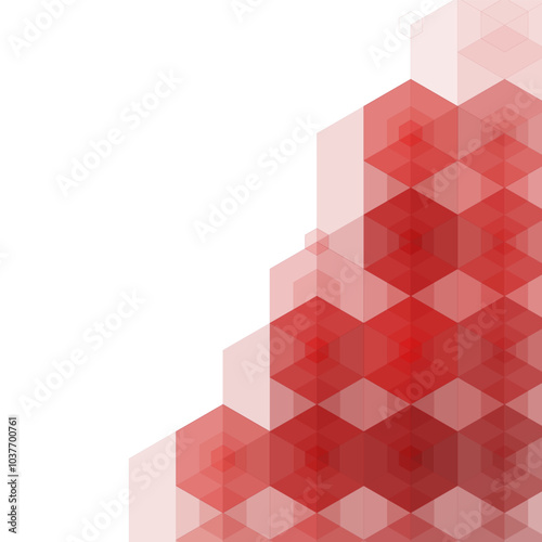 Geometric background. Abstract background. Business vector. Design element. Red hexagon. Eps 10