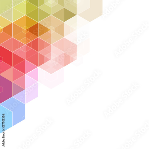 Colored hexagon background. polygonal style. Eps 10