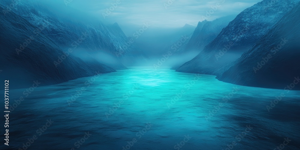 Fototapeta premium Meeting point of mountain rivers: a dark, muddy river merges with the vibrant turquoise waters of another river, showcasing a striking contrast in colors