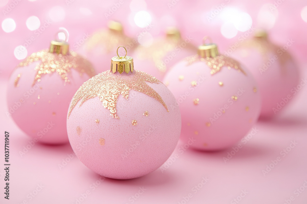 Elegant Holiday Decor Featuring Spherical Christmas Balls with Golden Accents and Soft Tones Elegant Holiday Decor Featuring Spherical Christmas Balls with Golden Accents and Soft Tones