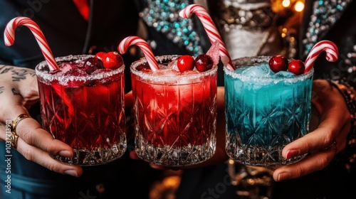 Wallpaper Mural Festive Cocktail Party with Colorful Drinks and Guests Torontodigital.ca