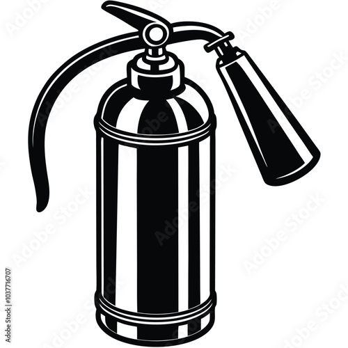 fire extinguisher vector silhouette.