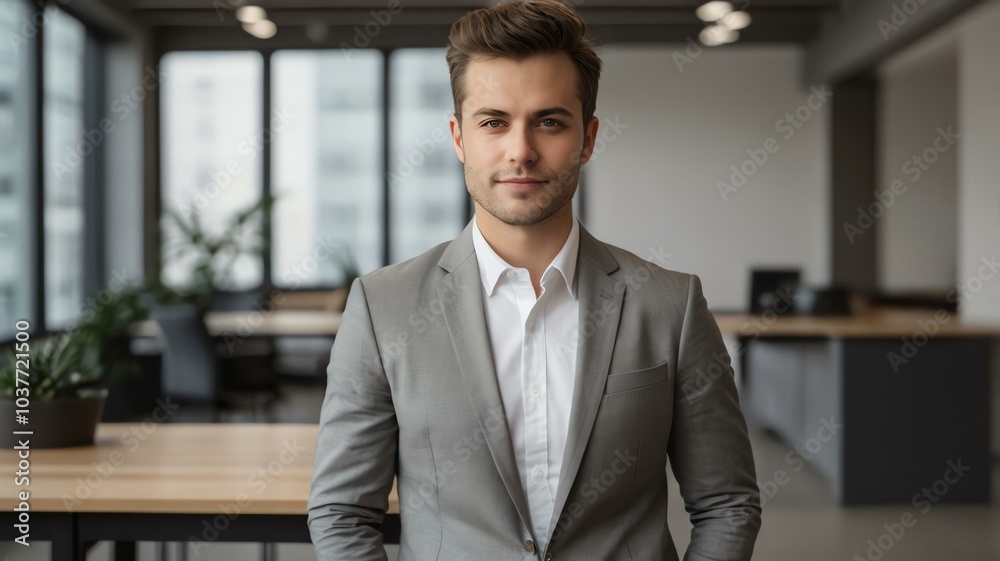 Fototapeta premium studio portrait of a architect with a confident smile background