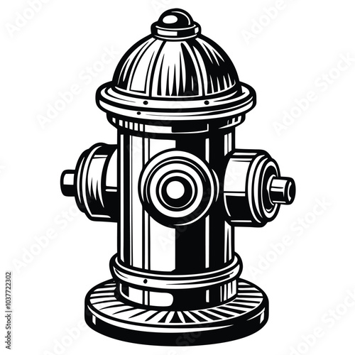 Fire Hydrant vector silhouette.