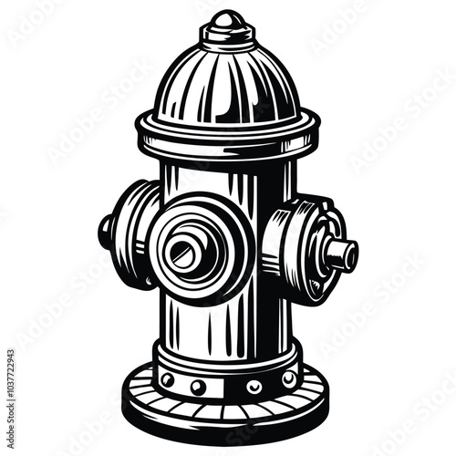 Fire Hydrant vector silhouette.