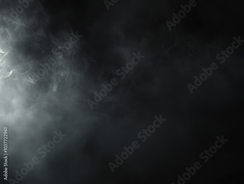 Dark misty black background with faint fog details at the edges