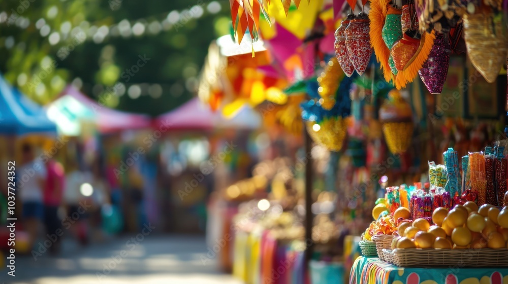 Fototapeta premium Colorful Market Stall