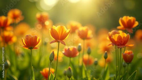 Captivating Photography of Vibrant Flowers Blooming in a Beautiful Sunny Garden