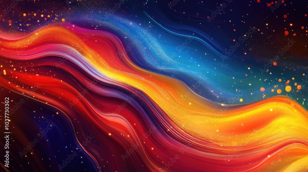Vibrant abstract background featuring a colorful design with sparkling elements Vibrant abstract background featuring a colorful design with sparkling elements
