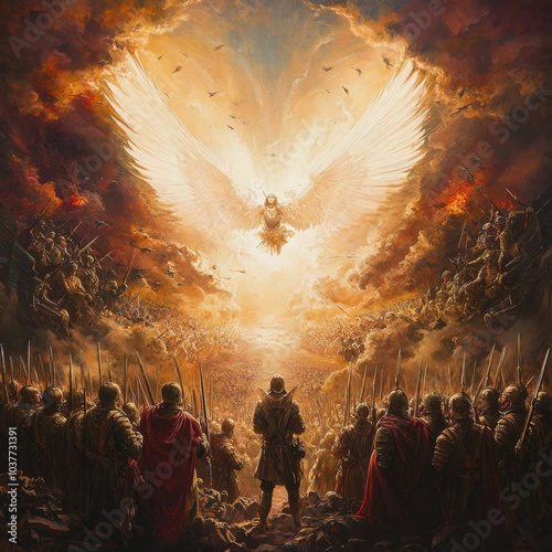 Heavenly soldiers and generals surrounding