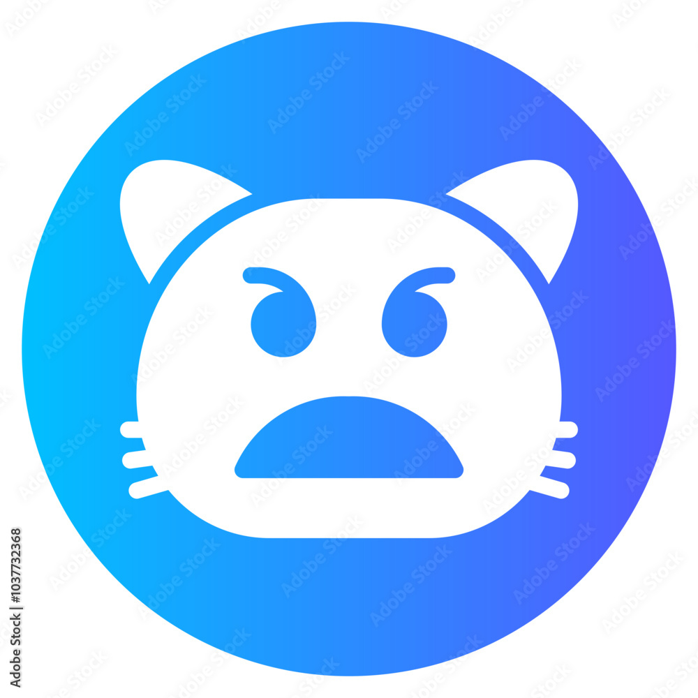 angry face gradient icon angry face gradient icon
