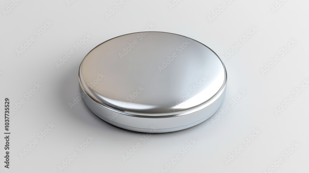 Isolated lithium button cell battery on a white background Isolated lithium button cell battery on a white background