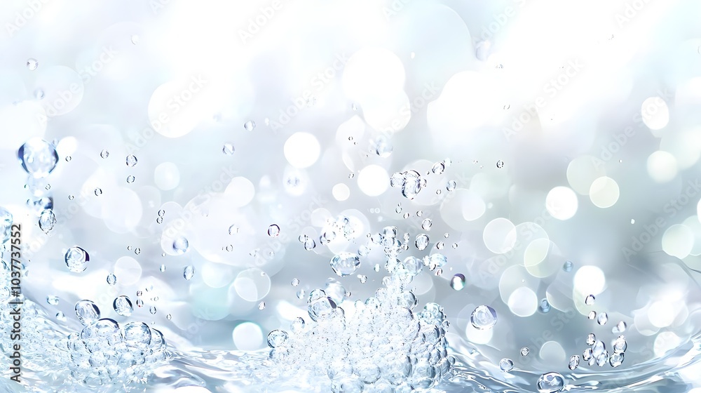 Water Droplets Splash Bokeh Background