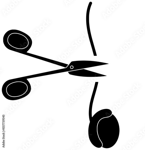 vasectomy illustration contraception silhouette medicine logo flat icon fertility outline infertility sterilization contraceptive medical thin pictogram surgery condom iud shape to vector graphic back