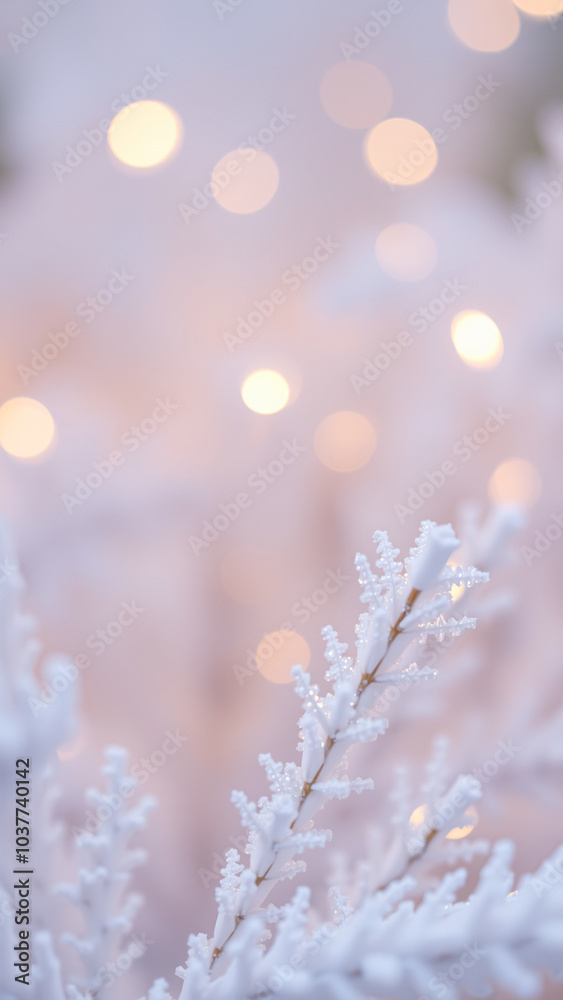 frosty branch the soft light winter