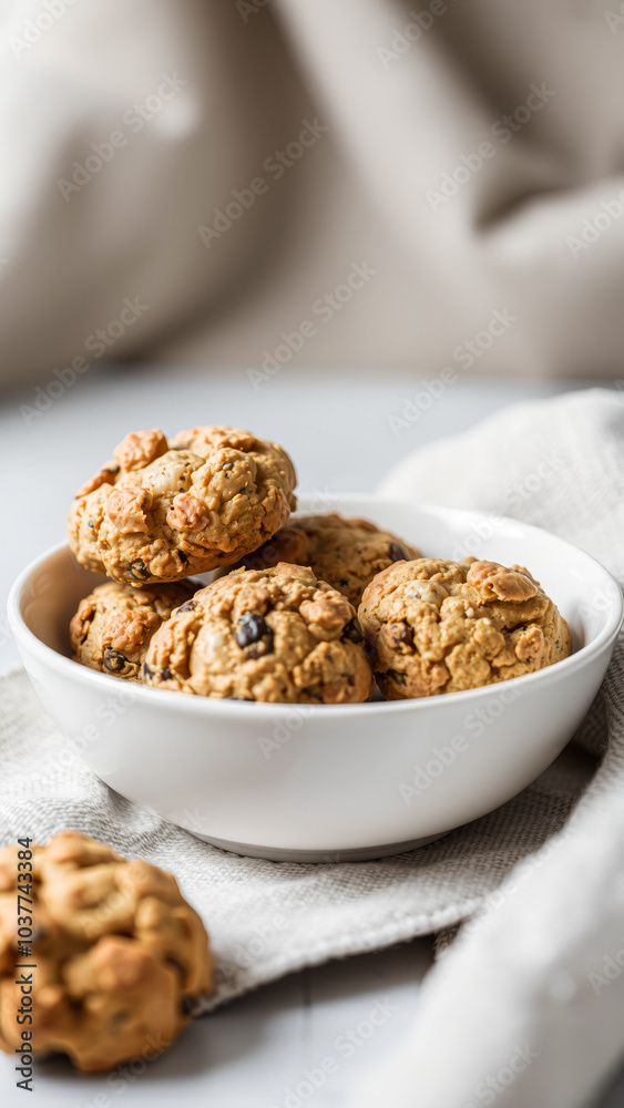 white bowl golden brown chocolate chip cookies white bowl golden brown chocolate chip cookies
