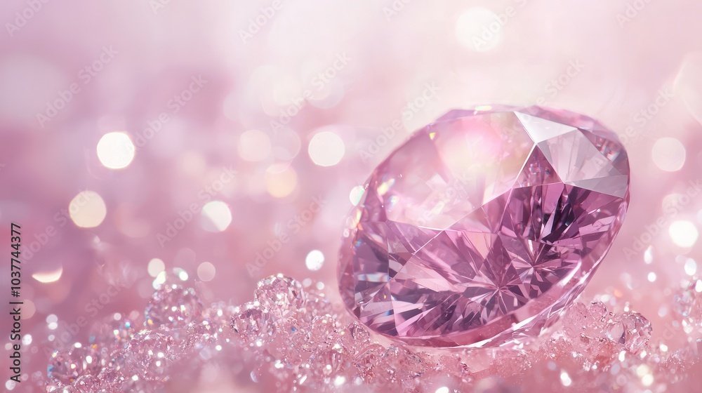 Pink Diamond Suspended in Mist, Creating a Sense of Weightless Charm and Captivating Allure Pink Diamond Suspended in Mist, Creating a Sense of Weightless Charm and Captivating Allure