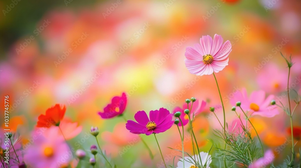Floral Paradise: A Serene Tapestry of Blooms in Vibrant Hues Floral Paradise: A Serene Tapestry of Blooms in Vibrant Hues