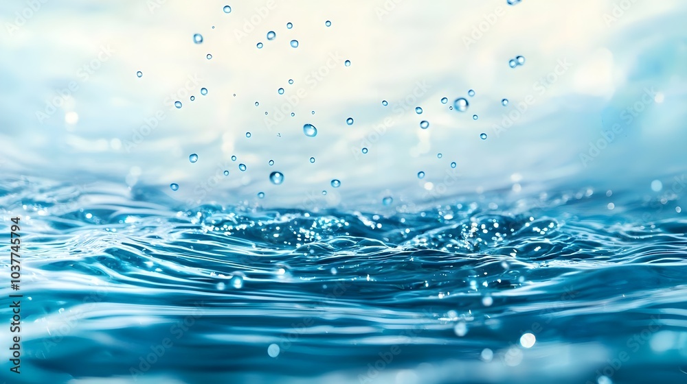 Water Drops Splashing Surface Water Drops Splashing Surface